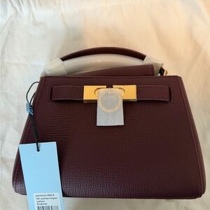 Parisa Wang Burgundy Madison Micro Top Handle Bag